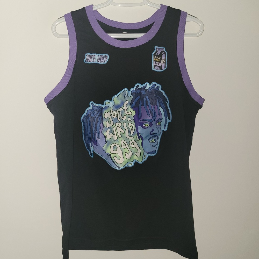 Juice Wrld 999 Sleeveless Basketball‎ Jersey Men's Size Medium Black